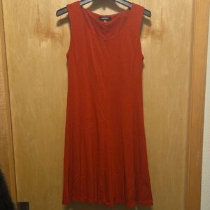 Nine West Vibrant Red Sleeveless Midi Dress
